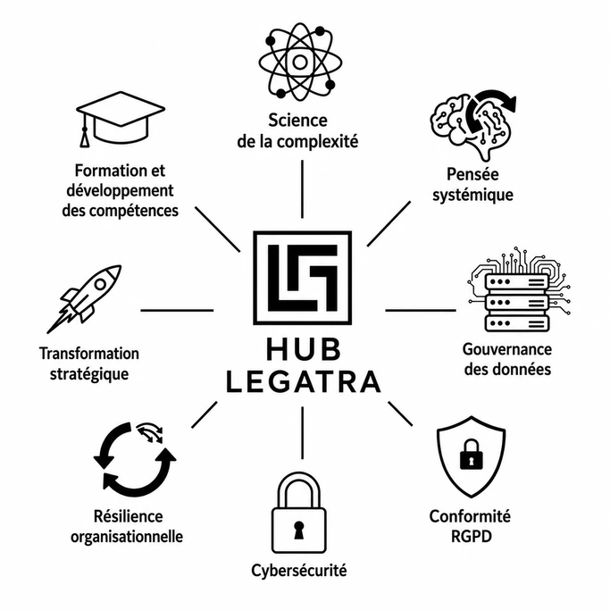 Hub LEGATRA : complexité, pensée systémique, gouvernance des données, RGPD, cybersécurité, résilience, transformation et formation