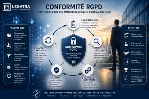 Conformité RGPD : diagnostic, gouvernance et protection des données